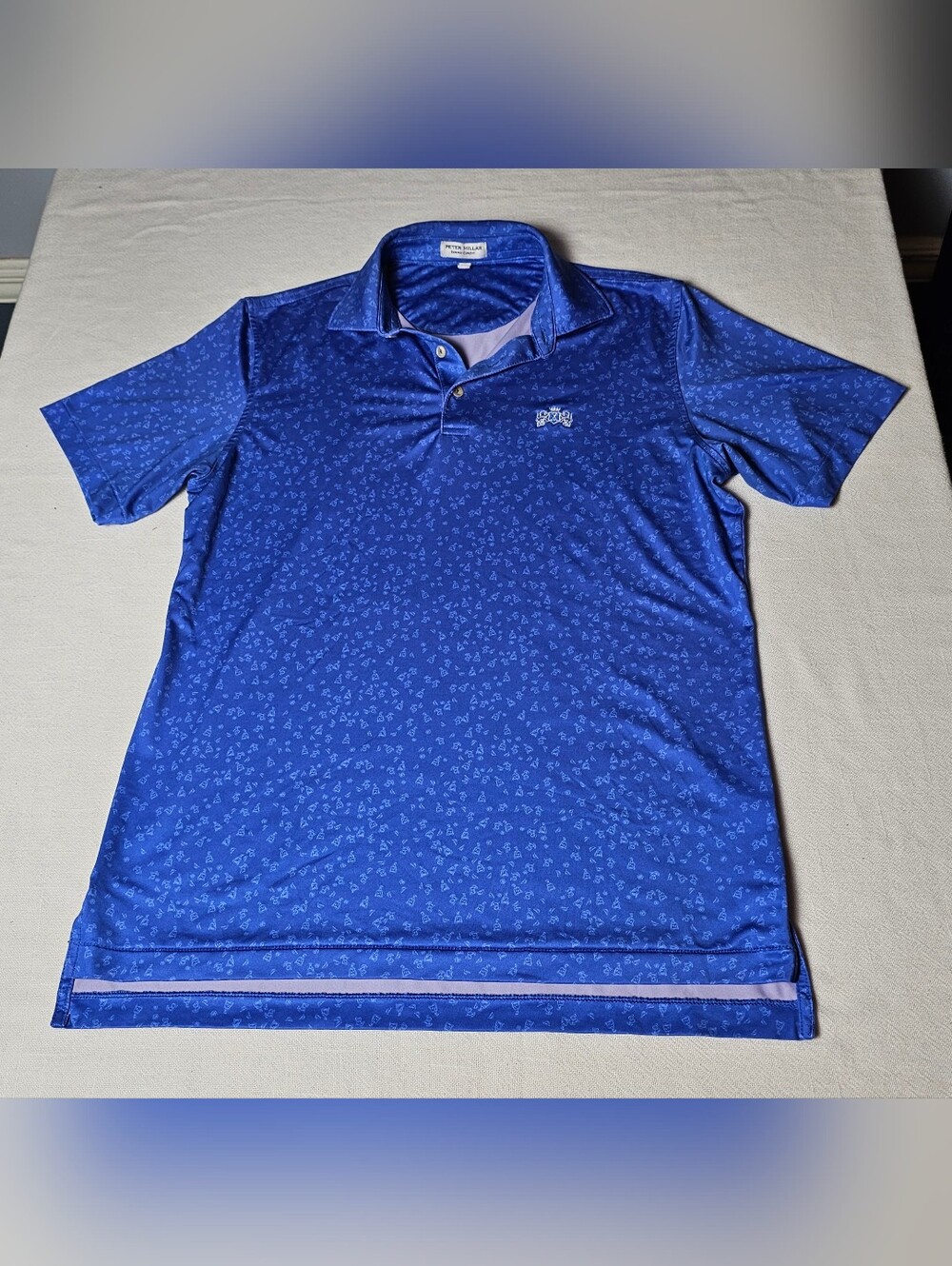 Peter Millar "Summer Comfort" Performance Polo Shirt Mens Small Blue
